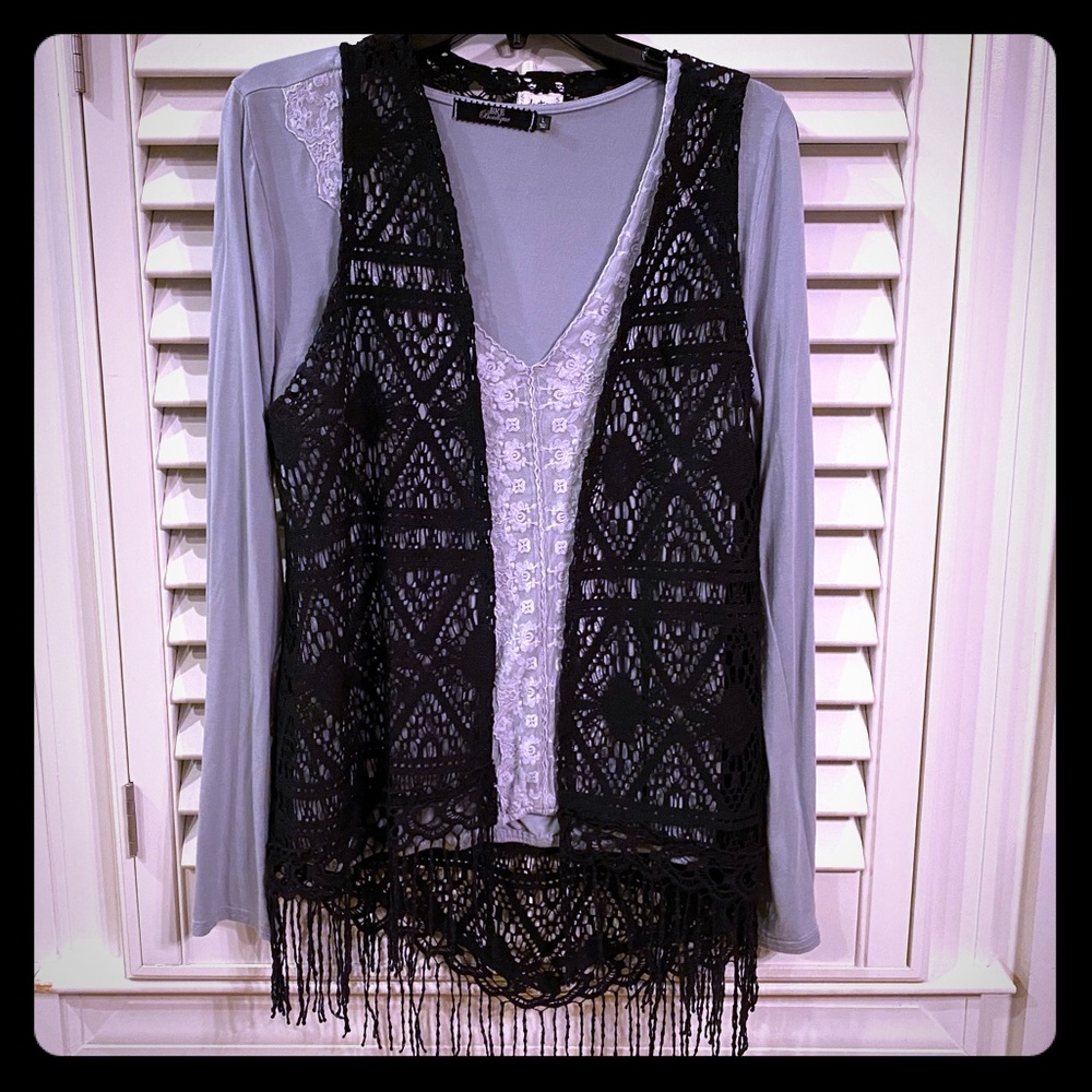 Daytrip Lace Black Vest